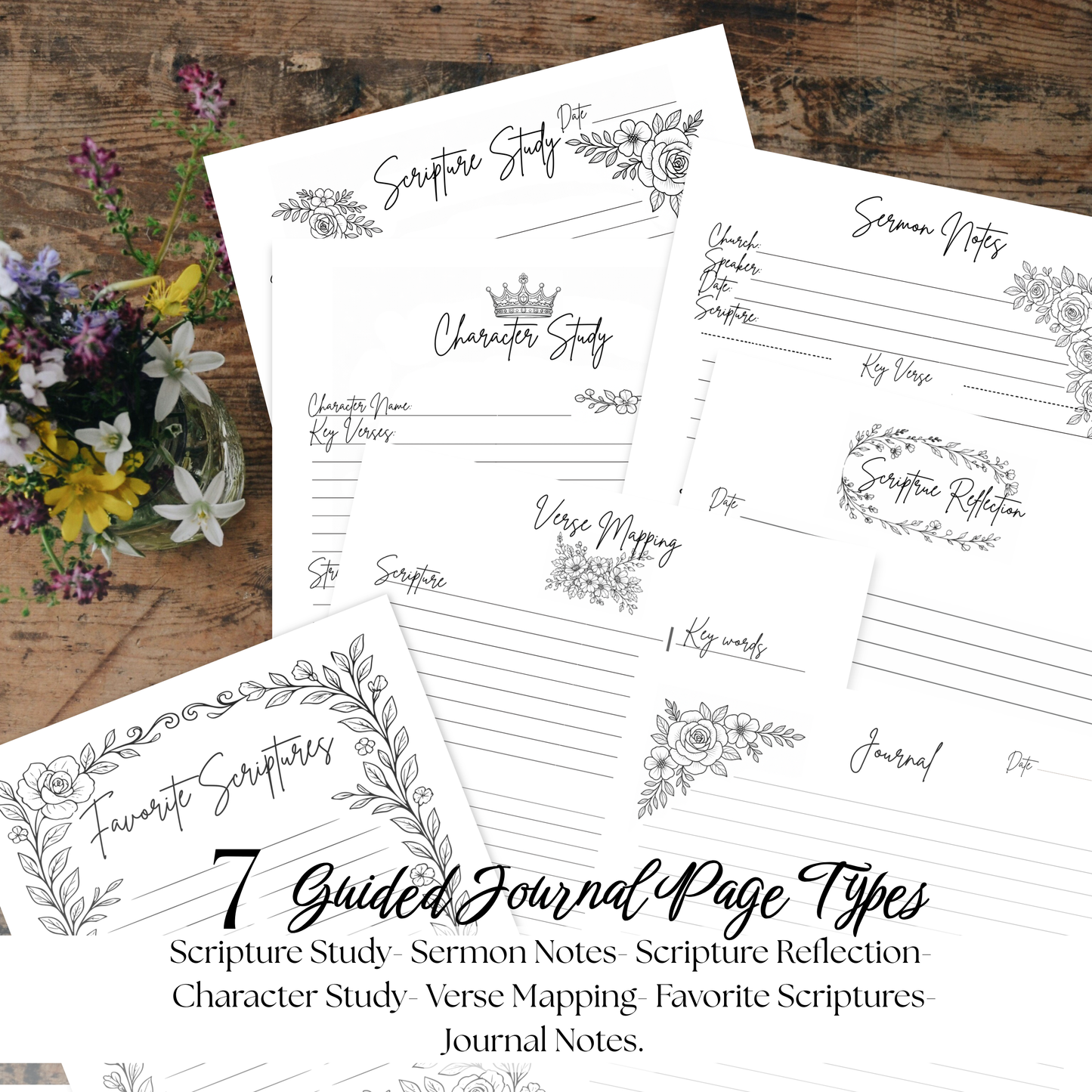Verse and Vine Scripture Coloring Journal-108 Printable Pages for Peaceful Reflection