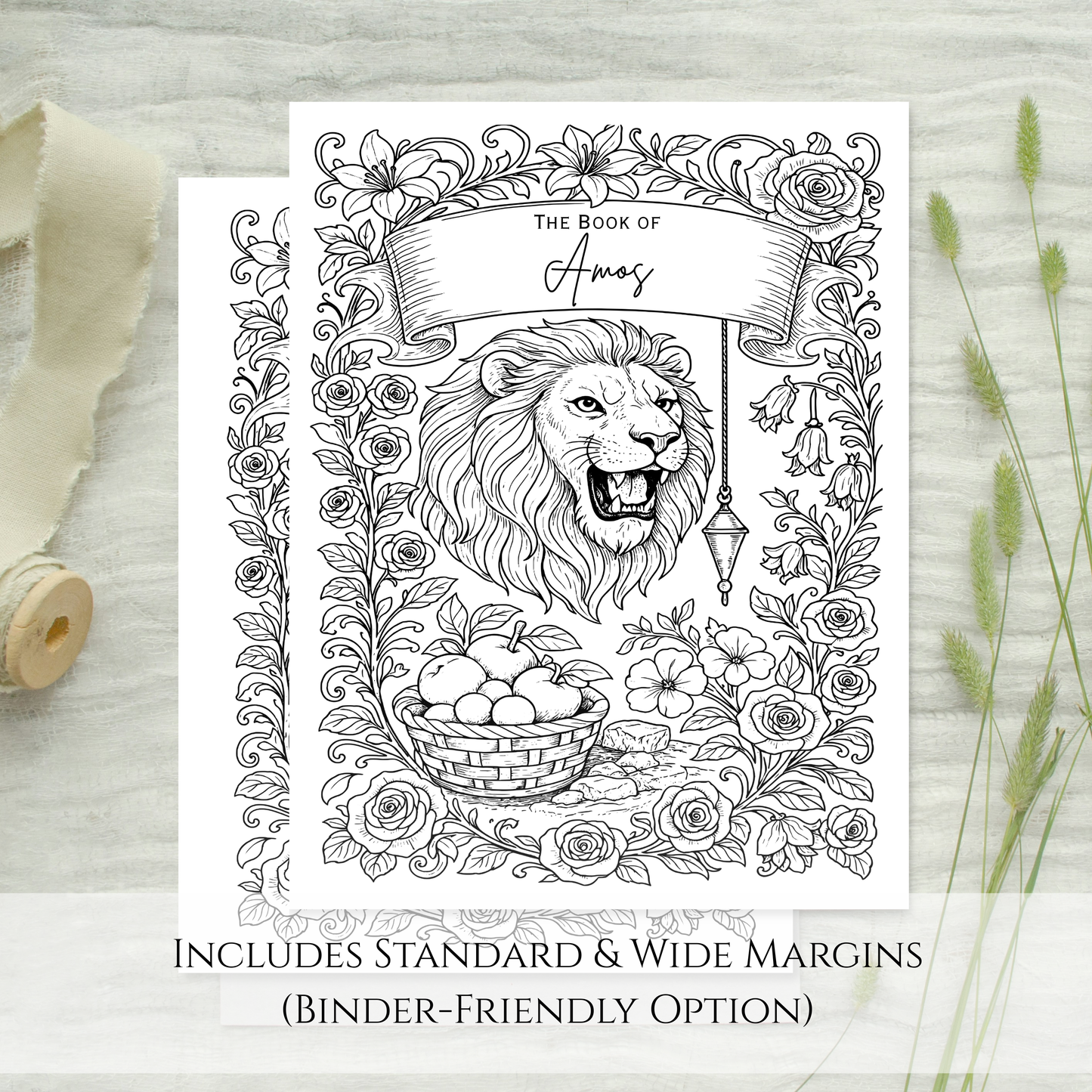 Verse and Vine Scripture Coloring Journal-108 Printable Pages for Peaceful Reflection