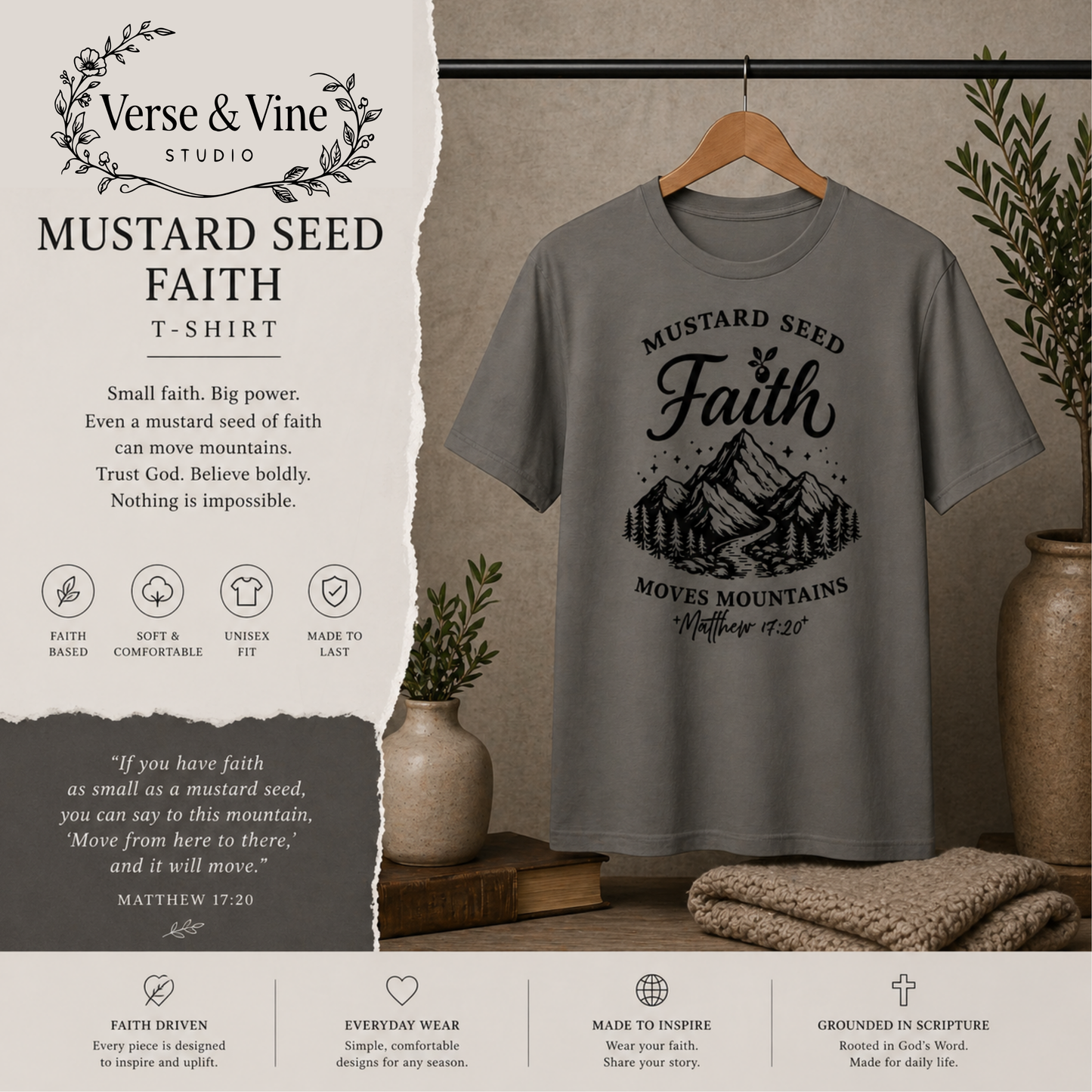 Mustard Seed Faith T-Shirt – Matthew 17:20
